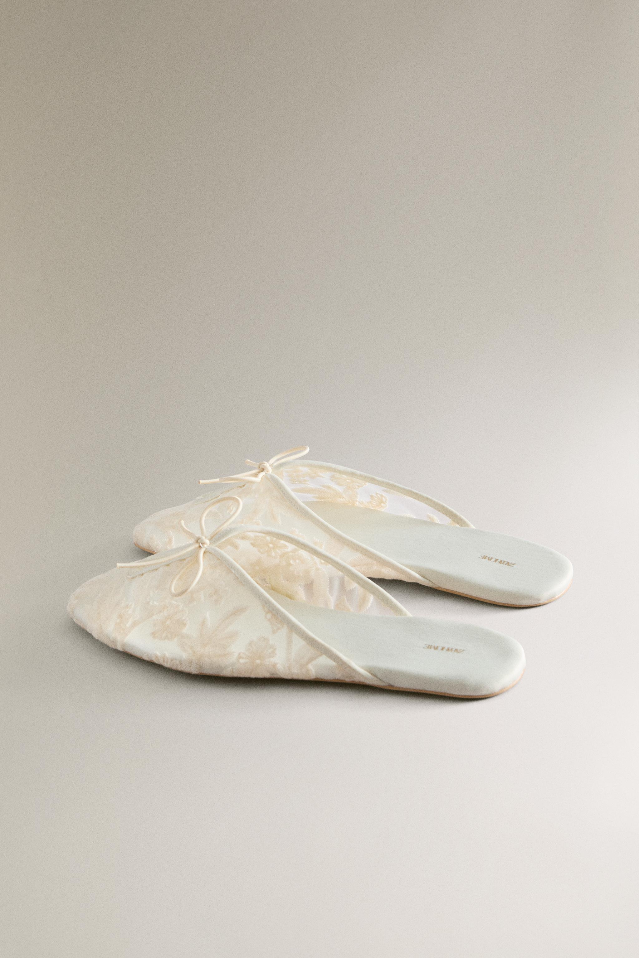 CHAUSSON MULE BRODERIE FLEURS